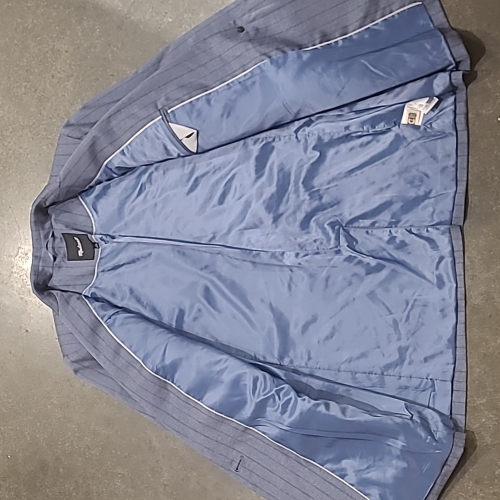 MADEWELL YARN DYED PINSTRIPE BLUE BLAZER - Picture 9 of 12